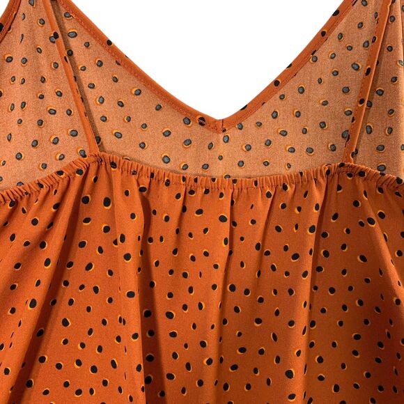 Sweet Adelyn Dress Womens Large Sundress Polka Dot Ruffle Hem - Picture 4 of 7